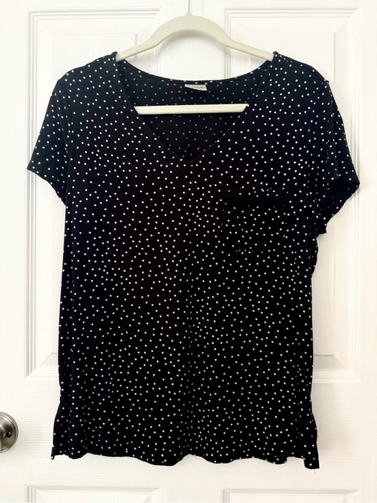 Soma Other - Soma Black Polka Dot V-Neck Short Sleeve Soft Pajama Top Size M